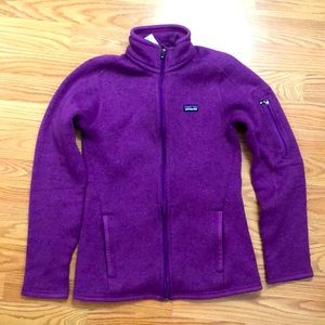Patagonia better sweater women’s XS full Zip purple fuchsia